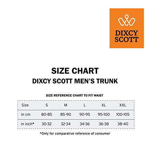 Dixcy Scott Men's Pure Cotton Regular Solid Trunks (Pack of 5) (CROSSTRUNK-P5_Navy/Dark Grey/Lt Coffee Brown/Denim Blue/Wine_Large)
