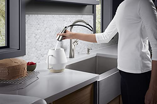 Kohler Emile 26448IN-4-VS Metal Pull-Down Sprayer Kitchen Faucet, Sweep Spray with Multi-Function Docking Spray Head Technology (Vibrant Stainless Steel Finish)