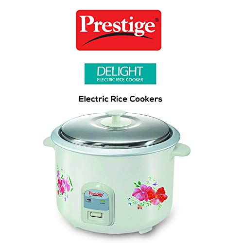 Prestige PRWO 2.8-2 Electric Rice Cooker 2.8L with Close Fit Lid|White|Raw capacity-1.7 liters|Cooked capacity-2.8 liters|Cooks for a large family