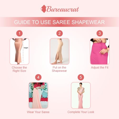 Bureaucrat Saree Shapewear Petticoat for Women Cotton Blended Lycra Sh