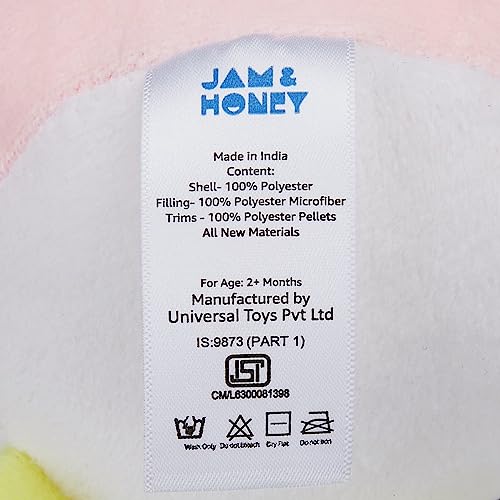 Amazon Brand - Jam & Honey Penguin, Plush/Soft Toy for Boys, Girls and Kids, Super-Soft, Safe, Great Birthday Gift (Pink and White, 17 cm)