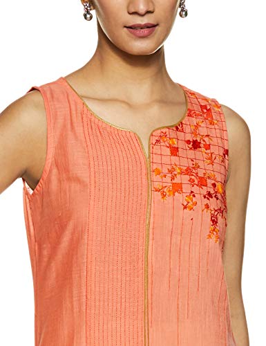 Aurelia Women's Straight Kurta (19FEA10372-600186_Orange_Xx-Large)