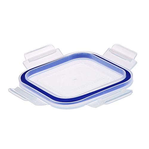 : Amazon Brand - Solimo Square Glass Storage Container Set 450ml Set of 3 Transparent