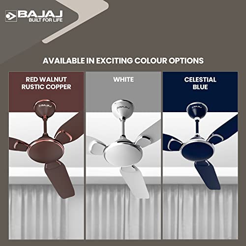 Bajaj Frore 1200 mm (48") Star Rated Ceiling Fans for Home |BEE Star Rated Energy Efficient Ceiling Fan |Rust Free Coating for Long Life |High Air Delivery |2-Yr Warranty Brown