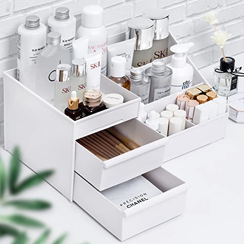 ALOXE Cosmetic Organizer Box Drawers Storage Plastic Stationary Box | Make Up Organiser For Women