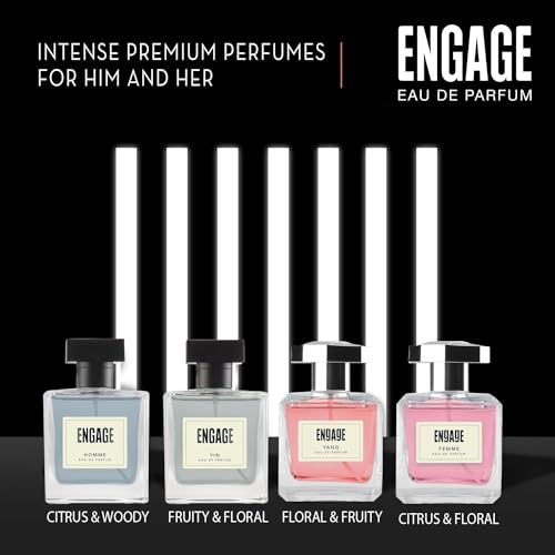 Engage Femme Eau De Parfum for Women, Citrus and Floral, Skin Friendly and Long Lasting, 90ml