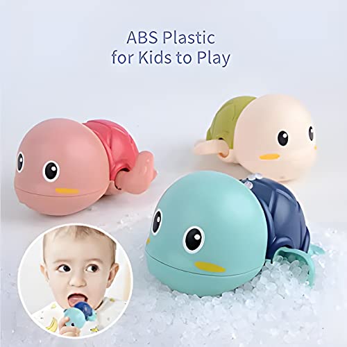 COSMOBABY Swimming Bath Toys for Toddlers 1-3, Floating Wind Up Toys for 1-5 Year Old Boy Girl, New Born Baby Bathtub Water Toys, Preschool Toddler Pool Toys (Turtle)(Pack of 1) Proudly Made in India