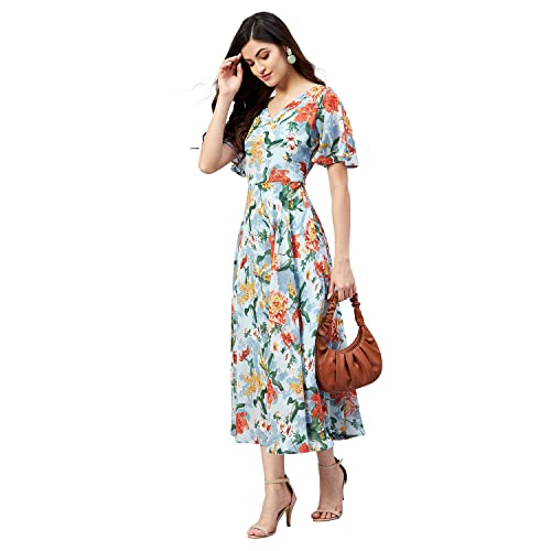 RARE Women Casual Multi Colour Maxi Floral Dress