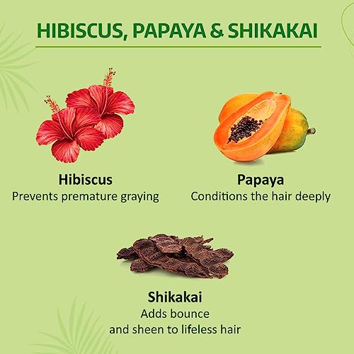 Nyle Naturals Damage Repair Shampoo | Hair Repair Shampoo | With Papaya, Hibiscus and Shikakai | Gentle & Soft Formulation For Men & Women, 400ml