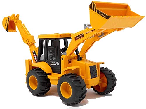 Brand Conquer Plastic Construction Realistic Engineer Vehicle Pushdozer Excavator Bulldozer Construction Toys Truck Machine for Kids Yellow