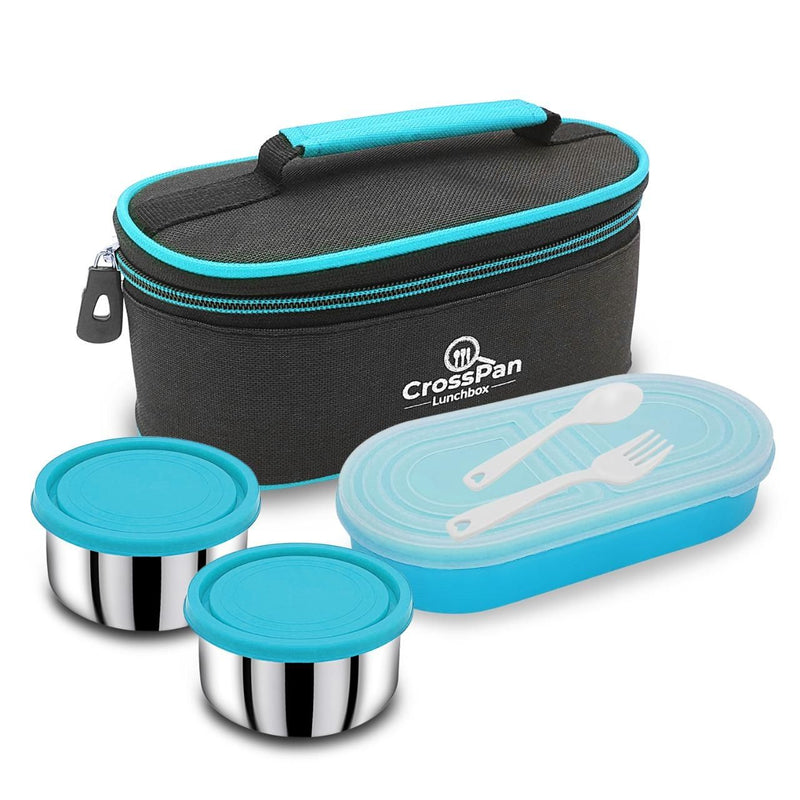 Lunch Box- Double Decker Lunch Box 3 Containers Lunch Box (1000 Ml)