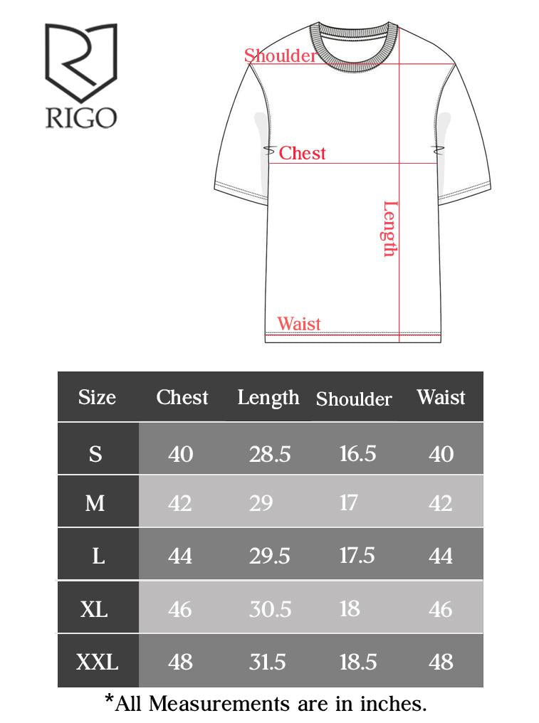 Rigo Cotton Jersey Printed Half Sleeves Mens Round Neck T-Shirt (Plus Size)