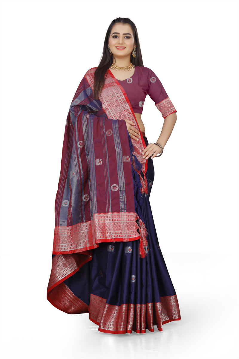 Beautiful Zari Woven Cotton Saree