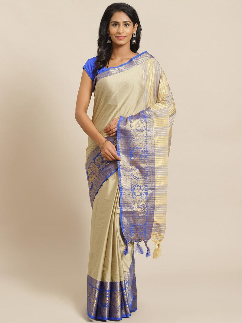 Glamorous  Zari Weaving Cotton Saree