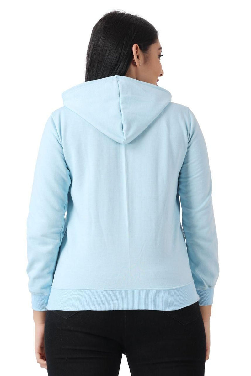 Pratyusha Women's Plus Size Full Sleeve Cotton Zip Up Hoodies