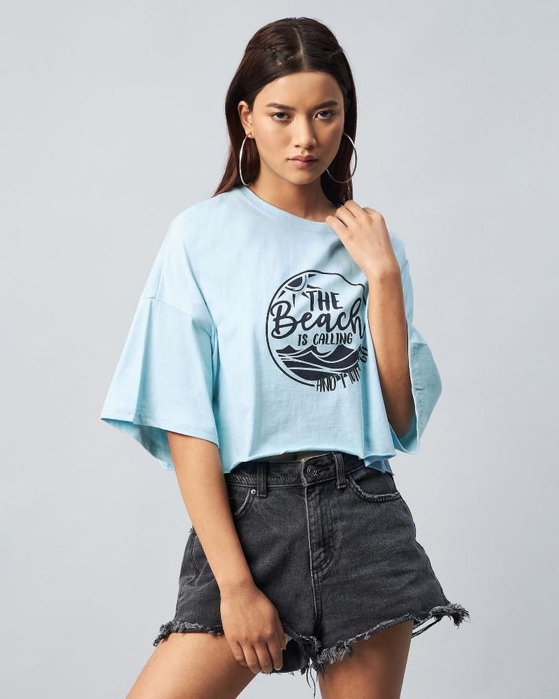 Women's Oversized Crop T-shirt