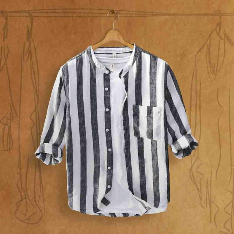 Cotton Stripes Full Sleeves Regular Fit Mens Casual Shirt