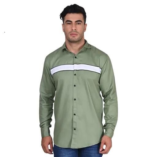 Cotton Solid Full Sleeves Mens Casual Shirt