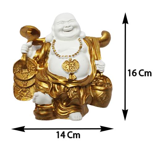 Feng Shui Laughing Buddha | Showpiece For Good Fortune, Success And Prosperity - 16 Cm