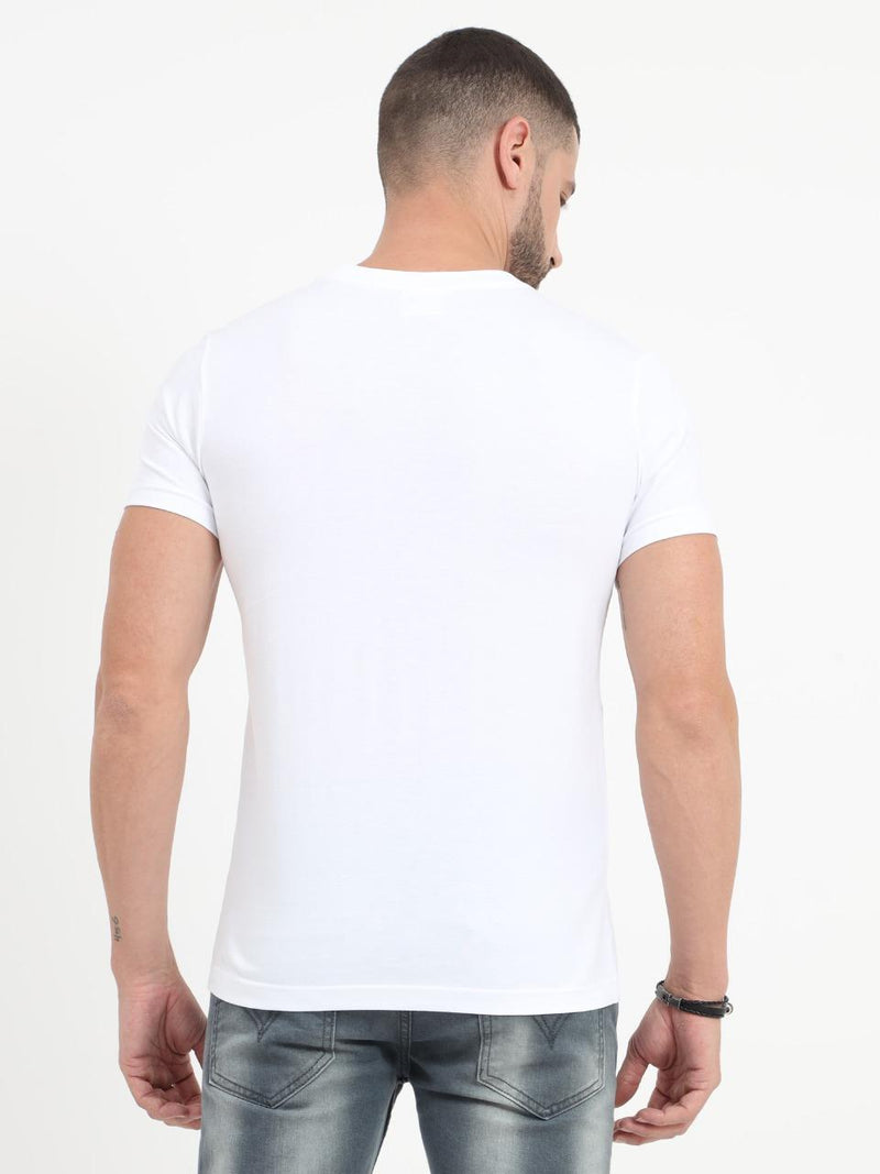 Cotton Printed Half Sleeves Round Neck Mens T-shirt