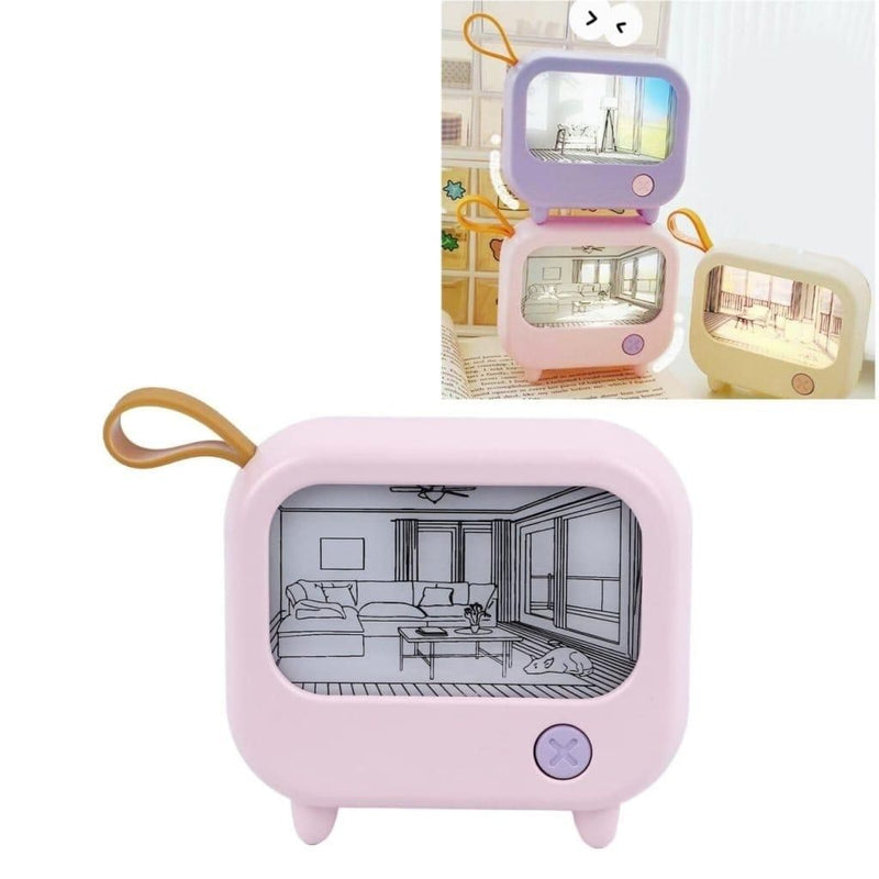 Cute LED TV Painting Night Light for Kids