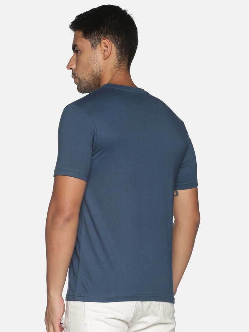 THE HOLLANDER Cotton Half Sleeves Printed Mens Round Neck T-Shirt