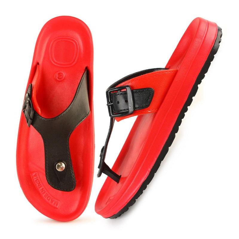 Monex Stylist Red Slipper For Men