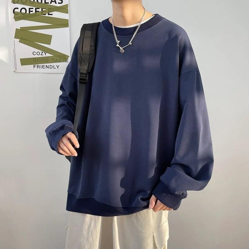 Men Full Sleeve Blue Color Solid Sweatshirt