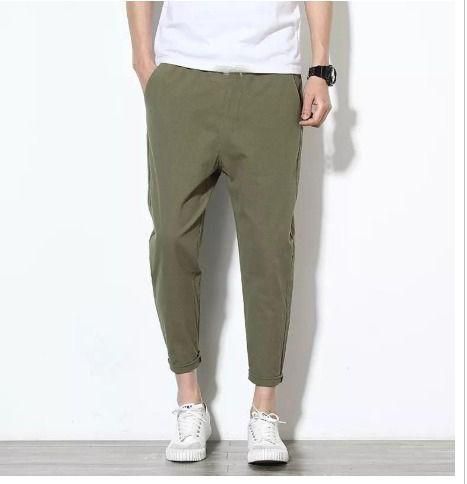 Cotton Solid Ballon Fit Casual Chinos