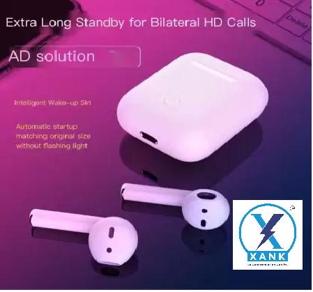 XANK TWS i12 Bluetooth Earphone with Portable Charging Case (White, True Wireless)