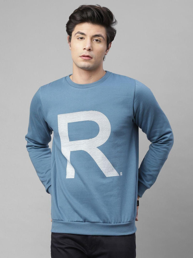 Rigo Fleece Printed Full Sleeves Regular Fit Mens Sweatshirt