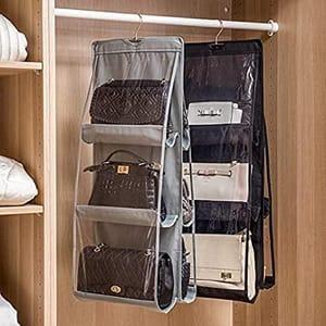 Hanging Handbag Organizer Storage Bag Wardrobe Closet For Purse, Clutch