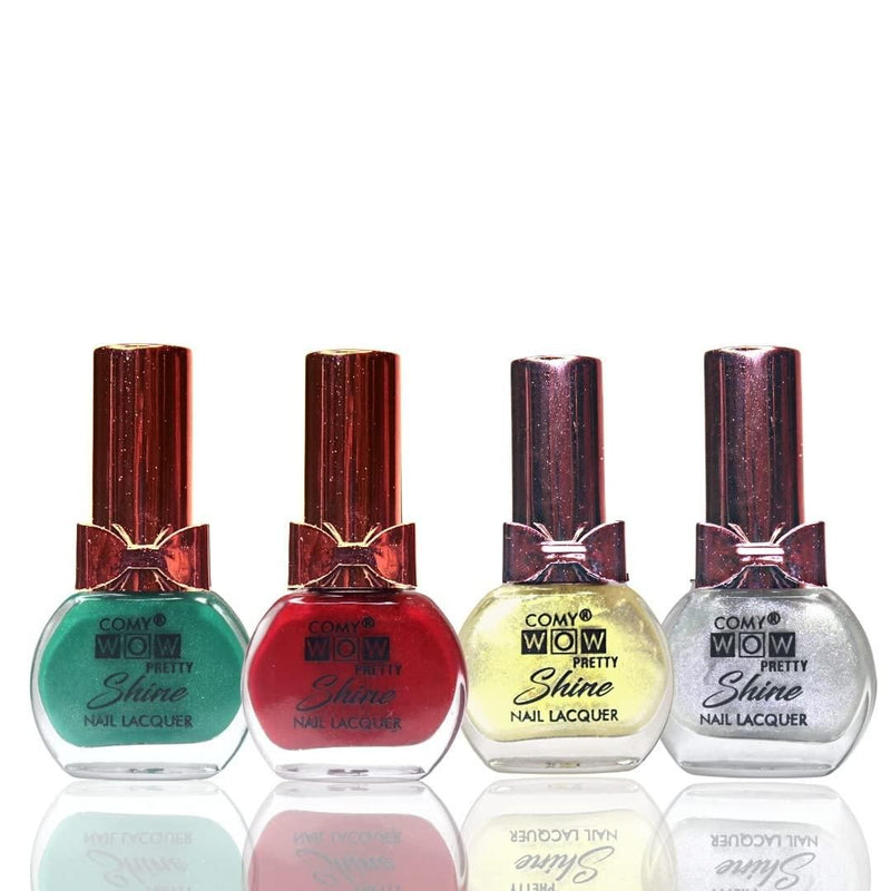 Nail Paint Combo Pack Quick Drying Glossy Finish Long Lasting 11 Ml Each Pack Of 4