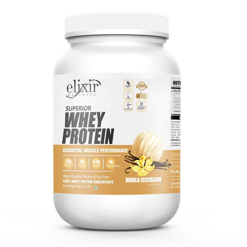 Elixir Superior Whey Protein - Primary Source Concentrate - 25g Protein