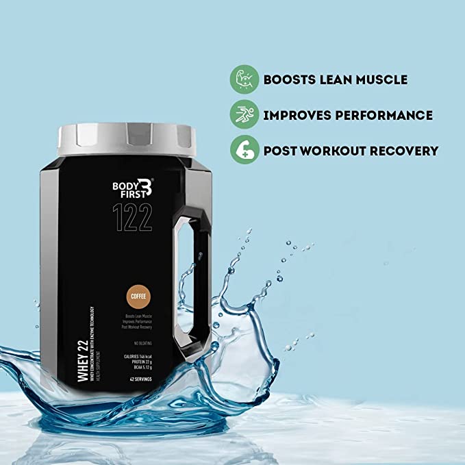 Bodyfirst Whey 22 With 22g Protein, 5.12g Bcaa To Boost Lean Muscle, Improve Performance And Post Workout Recovery