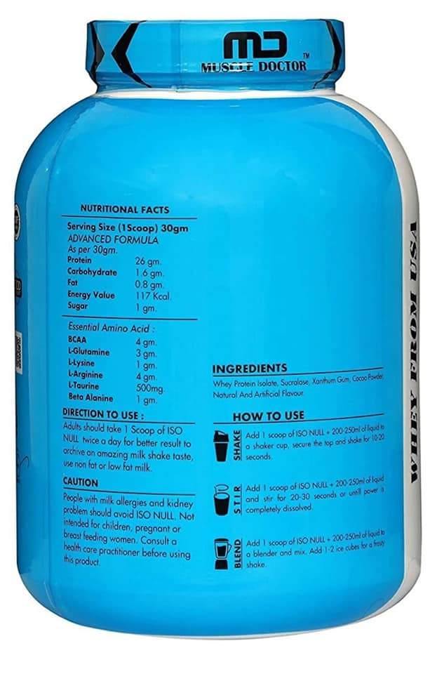 Muscle Doctor ISO NULL WHEY FROM USA Protein Shake 66 Servings - Mall2Mart