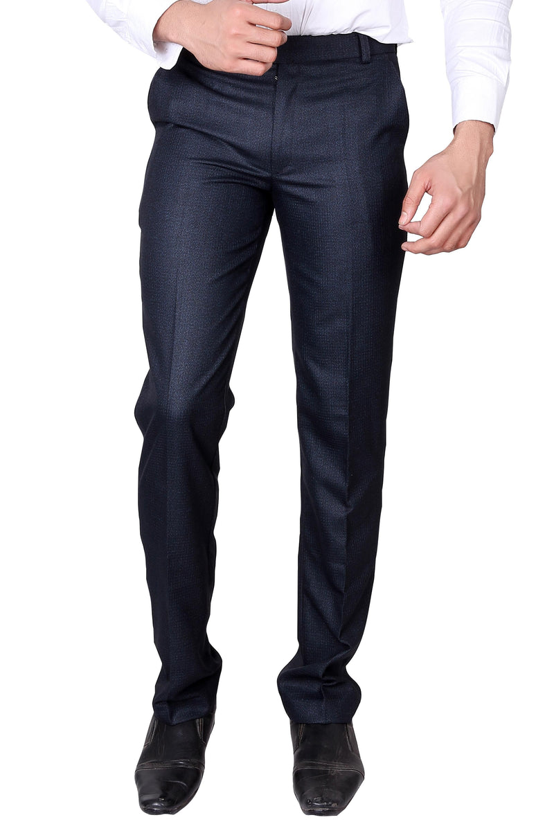 Poly Cotton Solid Slim Fit Formal Trouser