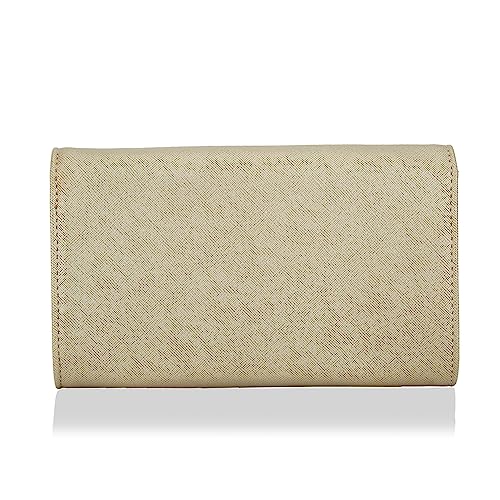 Lavie womens Curve Ava Envelope Small Mt.Gold Clutch Bag