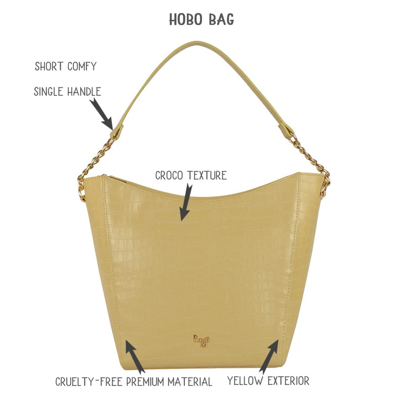 Baggit Women's Hobo Handbag - Large (Yellow)