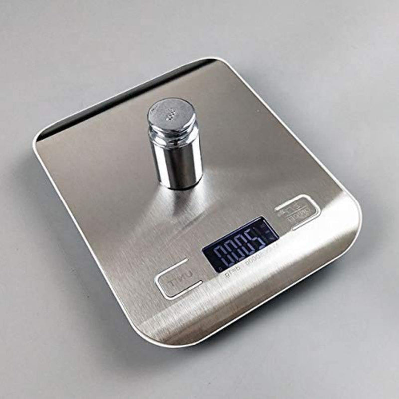 IONIX Stainless Steel Digital Electronic Kitchen Scale | Weighing scale, Digital Weight Machine, Weight Machine for Home Kitchen & Shop, Multipurpose Portable, Electronic Weight Machine, 10 Kg - With Back Light Pack of 01
