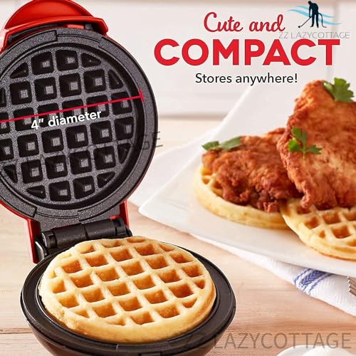 Waffle Maker, Waffle Maker Machine, Waffles Maker, Mini Waffle Maker, Waffle Machine, Waffle Iron, Waffles Maker Machine, Mini Waffle Maker for Home, Waffle Maker Electric, Waffle Maker, Red