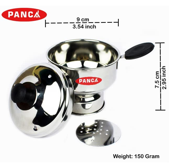 Panca Stainless Steel Puttu Maker Combo With Chiratta Puttu Maker, Puttu kudam Steel, Chiratta Puttu Kudam,Puttu Maker, Puttu Maker Steel (Pack of 1)