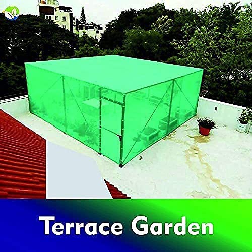 Green Canopy Shade Net (mesh) Heavy Duty Net Cover 90% Sun-Block UV Treated for Multipurpose Like Garden Patio, Plants and Homes with Eyelets (150 GSM) (1.5mtr x 5mtr (5ft x 16ft))