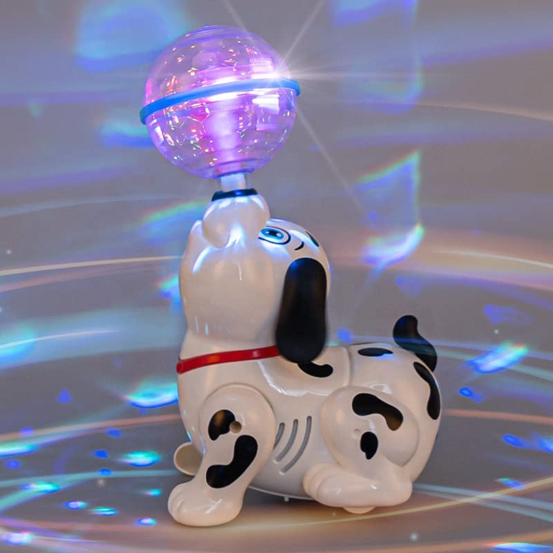 TEC TAVAKKAL Bump and Go Dancing Dog with Music, Flashing Lights - Sound & Light Toys for Small Babies | Best Gift for Toddlers