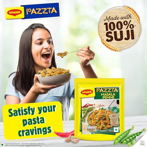 MAGGI Pazzta Masala Penne Pasta, Delicious Italian Style Instant Pasta, Made with 100% Suji & Quality Ingredients, 69.5g