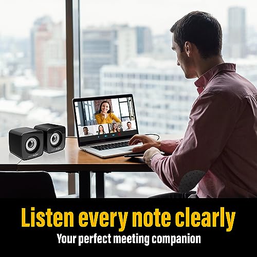 INSTAPLAY Insta Duo 2.0 Multimedia Speaker System Powerful Stereo Sound with Aux Connectivity,USB Powered and Volume Control Supports Laptop/PC/Projector/Tablet/Cellphone