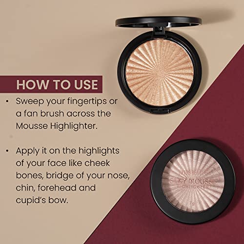 Swiss Beauty Silky Mousse Highlighter, Instant Luminous Finish, Sheer Coverage, Weightless Texture, Vegan & Cruelty-Free | Shade- 01 Tiramisu, 7g