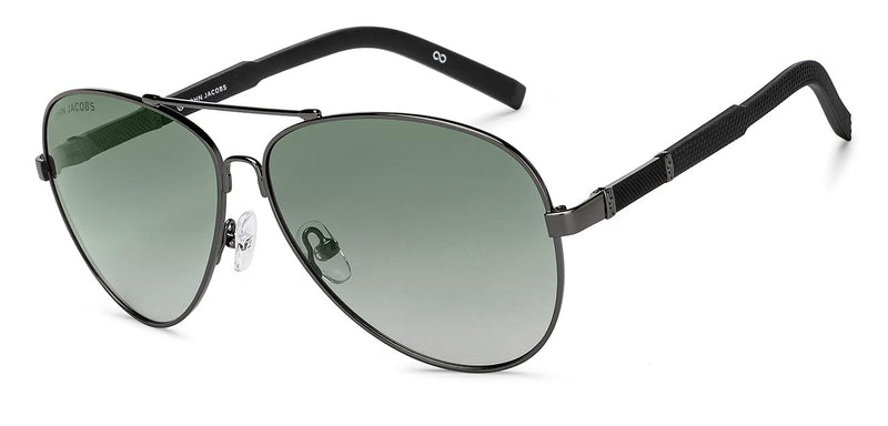 John Jacobs | Gunmetal - Green | Full Rim Pilot Stylish & Premium Polarized Sunglasses | Polarized and 100% UV Protected | Men & Women | Extra Wide | JJ S15863