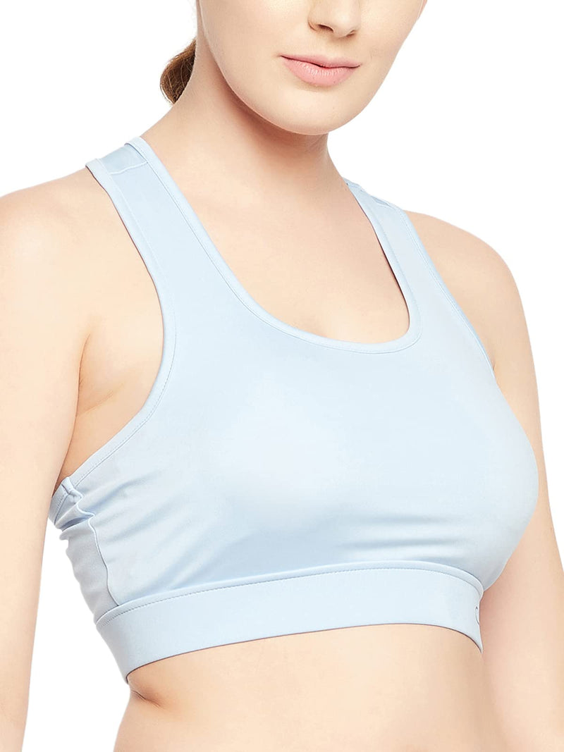 Clovia Women's Medium Impact Padded Sports Bra with Removable Cups (BR2084A03_Blue_XL)