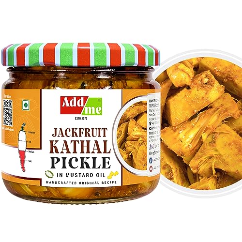 Add me Homemade Fresh Jackfruit Pickle in Mustard Oil 300g | Kathal ka achar Tasty Ready to eat Pickles Glass Jar